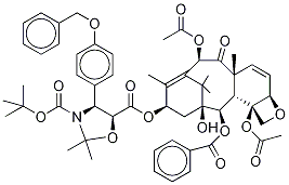 N-Desbenzoyl-N-tert-butoxycarbonyl-N,O-isopropylidene-3'-p-O-benzyl-6,7-dehydro Paclitaxel 구조식 이미지