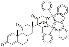 16,21-O-Trityl-17-hydroxypregna-1,4-diene-3,11,20-trione-d4 Structure