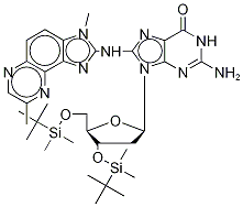 3',5'-Di-O-tert-butyldiMethylsilyl-2'-deoxy-8-[(3-Methyl-8-Methyl-3H-iMidazo[4,5-f]quinoxalin-2-yl)aMino]guanosine Structure