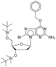 8-BroMo-3',5'-Di-O-tert-butyldiMethylsilyl-6-O-benzyl-2'-deoxyguanosine Structure