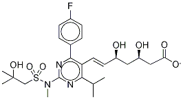 S-DesMethyl-S-(2-hydroxy-2-Methylpropyl) Rosuvastatin CalciuM Salt 구조식 이미지