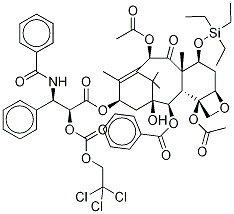 (αR,βS)-β-(BenzoylaMino)-α-[[(2,2,2-trichloroethoxy)carbonyl]oxy]-benzenepropanoic Acid (2aR,4S,4aS,6R,9S,11S,12S,12aR,12bS)-6,12b-Bis(acetyloxy)-12-(benzoyloxy)-2a,3,4,4a,5,6,9,10,11,12,12a,12b-dodecahydro-4-O-(triethylsilyl)-11-hydroxy-4a,8,13,13-tetraMethyl-5-oxo-7,11-Methano-1H-cyclodeca[3,4]benz[1,2-b]oxet-9-yl Ester 구조식 이미지