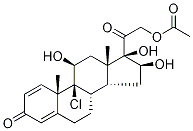 (11β,16α,17α)-21-(Acetyloxy)-9-chloro-11,16,17-trihydroxy-pregna-1,4-diene-3,20-dione Structure