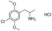 4-Chloro-2,5-diMethoxy-α-MethylbenzeneethanaMine-d6 Hydrochloride 구조식 이미지