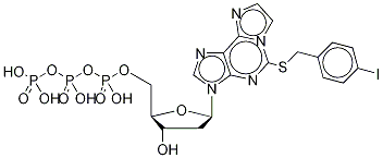 2-(Iodobenzyl)mercapto-1,N6-etheno-2’deoxy-ATP 구조식 이미지