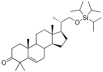(20S)-4,4,20-Trimethyl-21-[[tris(isopropyl)silyl]oxy]-pregn-5-en-3-one-d6 구조식 이미지