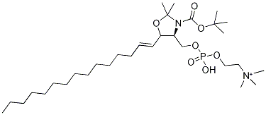 N-BOC-[N-3-O-ISOPROPYLIDENE]-D-ERYTHRO-SPHINGOSYLPHOSPHORYLCHOLINE 구조식 이미지