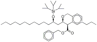 Benzyl (2S,3S,5S)-2-Hexyl-3-benzyloxy-5-(triisopropylsilyloxy)hexadecanoate Structure