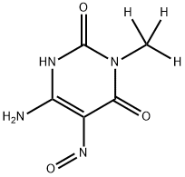 6-Amino-5-nitroso-3-methyluracil-d3 구조식 이미지