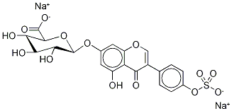 Genistein 7-β-D-Glucuronide 4’-Sulfate Disodium Salt Structure