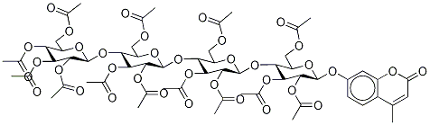 4-MethyluMbelliferyl β-D-Cellotetroside Tridecaacetate 구조식 이미지