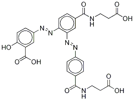 2'-[(1E)-2-[4-[[(2-carboxyethyl)aMino]carbonyl]phenyl]diazenyl] Balsalazide 구조식 이미지