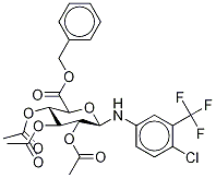 1-[4-Chloro-3-(trifluoroMethyl)phenyl]aMino-1-deoxy-2,3,4-triacetate-β-D-glucopyranuronic Acid Benzyl Ester 구조식 이미지