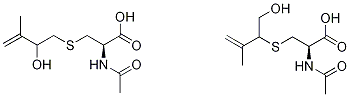 (R,S)-N-Acetyl-S-(2-hydroxy-3-Methyl-3-buten-1-yl)-L-cysteine +
(R,S)-N-Acetyl-S-[1-(hydroxyMethyl)-2-Methyl-2-propen-1-yl)-L-cysteine
(Mixture) Structure