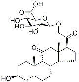 3α-Hydroxy-11,20-dioxo-5β-pregnan-21-yl-d5 β-D-glucopyranosiduronic Acid Structure