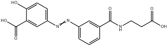 ((E)-5-((m-[(2-carboxyethyl)carbamoyl]phenyl)azo)-2-salicylic acid) Structure