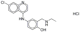 N-Desethyl Amodiaquine Hydrochloride 구조식 이미지