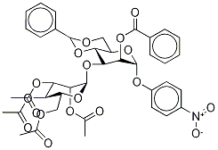 4-Nitrophenyl 2-Benzoyl-4,6-O-benzylidene-3-O-(2’,3’,4’,6’-tetra-O-acetyl-α-D-mannopyranosyl)-α-D-mannopyranoside 구조식 이미지