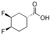 (1R,3S,4R)-rel-3,4-Difluorocyclohexane-1-carboxylic Acid Structure