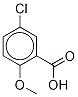5-Chloro-2-Methoxy-benzoic Acid-13C,d3 Structure