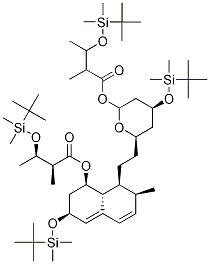 6-(2-Methyl-3-hydroxy-oxobutyl) 3”-Hydroxy Pravastatin Lactone Tetra(tert-ButyldiMethylsilyl) Ether Structure