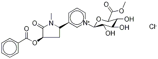 trans-3'-Benzoyloxy Cotinine N-β-D-Glucuronide Methyl Ester Chloride Structure