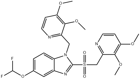 N-[(3,4-DiMethoxy-2-pyridinyl)Methyl] Pantoprazole Sulfone 구조식 이미지