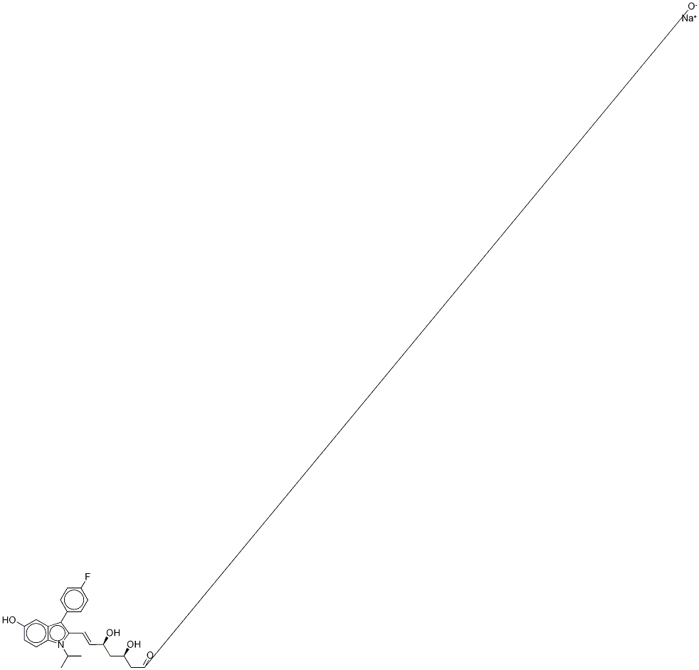 [R*,S*-(E)]-(±)-7-[3-(4-Fluorophenyl)-5-hydroxy-1-(1-Methylethyl-d7)-1H-indol-2-yl]-3,5-dihydroxy-6-heptenoic Acid MonosodiuM Salt 구조식 이미지