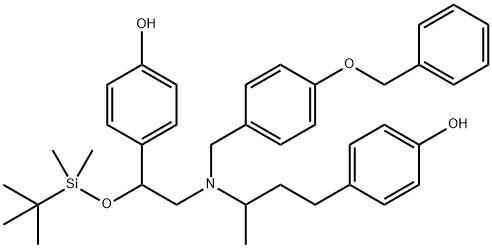 N-(4-Benzyloxy)benzyl O-tert-Butyldimethylsilyl Ractopamine Structure