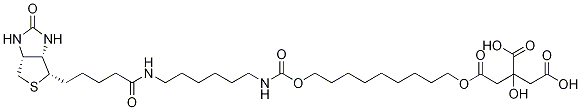 1-[[[(N-Biotinylaminohexyl)carbamoyl]oxy]nonyl] Citrate Structure