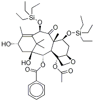 (2aR,4S,4aS,6R,9S,11S,12S,12aR,12bS)-12b-(Acetyloxy)-12-(benzoyloxy)-1,2a,3,4,4a,6,9,10,11,12,12a,12b-dodecahydro-9,11-dihydroxy-4a,8,13,13-tetramethyl-4,6-bis[(triethylsilyl)oxy]-7,11-methano-5H-cyclodeca[3,4]benz[1,2-b]oxet-5-one-d5 Structure