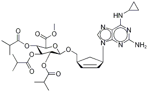Abacavir 5’-(2,3,4-Tri-O-isobytyryl)-β-D-glucuronic Acid Methyl Ester 구조식 이미지