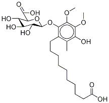 4-Hydroxy-2-(10-carboxydecyl)-5,6-dimethoxy-3-methylphenyl β-D-Glucuronide 구조식 이미지