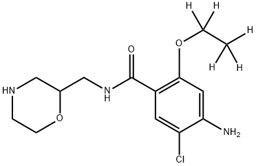 Des-4-fluorobenzyl Mosapride-d5 Structure