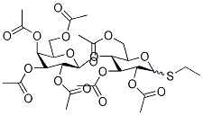 Ethyl 2,3,6,2',3',4',6'-Hepta-O-acetyl-α,β-D-thiolactopyranoside Structure