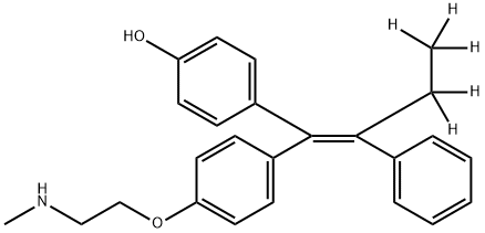 N-Desmethyl-4-hydroxy Tamoxifen-d5 (1:1 E/Z Mixture) Structure