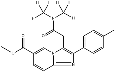 Zolpidem-d6 6-Carboxylic Acid Methyl Ester 구조식 이미지