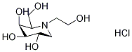 N-(2-Hydroxyethyl)-1-deoxygalactonojirimycin 구조식 이미지