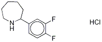 2-(3,4-Difluorophenyl)hexahydro-1H-azepine Hydrochoride 구조식 이미지