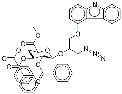 4-[1'-(3'-Azido-1',2'-propanediol)]carbazole 2'-O-(Tri-O-benzoyl-β-D-Glucuronide Methyl Ester) 구조식 이미지