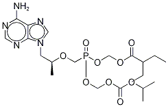 DiethylaMinocarboxyMethyl POC Tenofovir 
(Mixture of DiastereoMers) 구조식 이미지