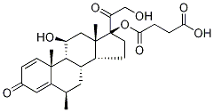 6α-Methyl Prednisolone 17-HeMisuccinate-d4 (Major) 구조식 이미지