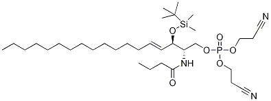 2-O-tert-ButyldiMethylsilyl C4 CeraMide-1-(bis(2-cyanoethyl)phosphate 구조식 이미지