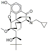 [5α,7α(S)]-17-(CyclopropylMethyl-d3)-α-(1,1-diMethylethyl)-4,5-epoxy-18,19-dihydro-3-hydroxy-6-Methoxy-α-Methyl-10-oxo-6,14-ethenoMorphinan-7-Methanol 구조식 이미지
