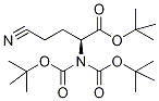 (S)-2-Di(tert-butyloxycarbonyl)amino-4-cyano-13C-butanoic Acid tert-Butyl Ester 구조식 이미지