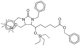 1796889-76-3 5-(tert-Butyldimethylsilyloxymethyl)-1,3-dibenzyl-2-oxo-4-imidazolidine-(6-triethylsilyloxy-hexanoic Acid) Benzyl Ester