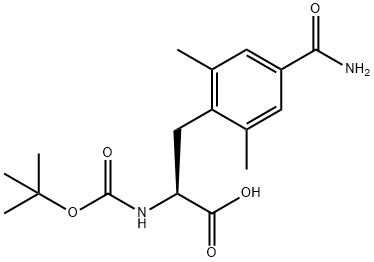 4-(Aminocarbonyl)-N-[(1,1-dimethylethoxy)carbonyl]-2,6-dimethyl-L-phenylalanine Structure