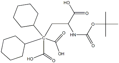 N-Boc-γ,γ'-디시클로헥실-D,L-카르복시글루탐산 구조식 이미지