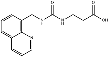 3-(3-(Quinolin-8-ylmethyl)ureido)propanoic acid Structure