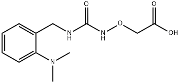 2-((3-(2-(Dimethylamino)benzyl)ureido)oxy)acetic acid Structure